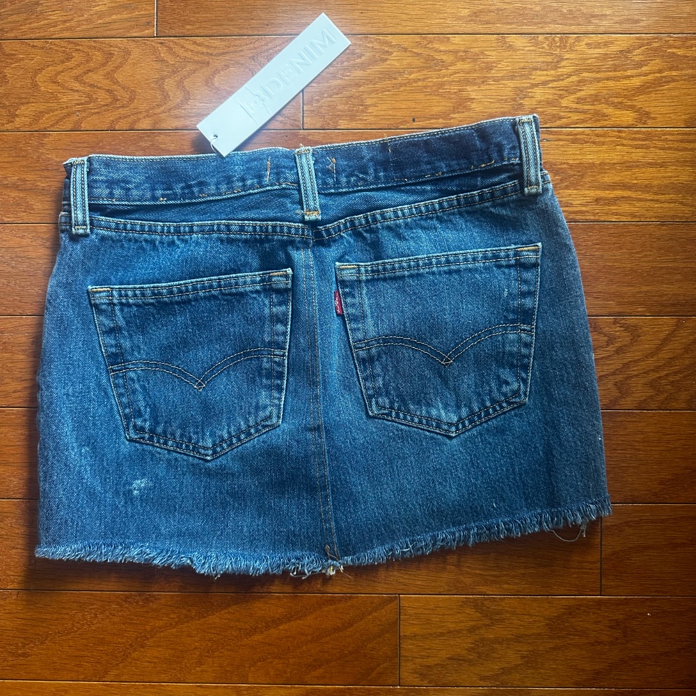 NWT EB Denim | Vintage Mini Skirt - Dark Wash - Picture 4 of 9